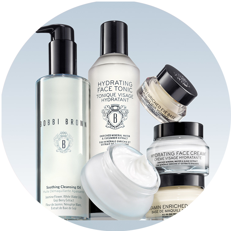 Group shot of our bestselling skincare products, including moisturisers and cleansers